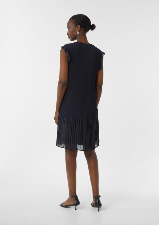 Produktbild Comma Kleid Kurzes Plissee-Kleid mit Bindedetail und Volants (34)