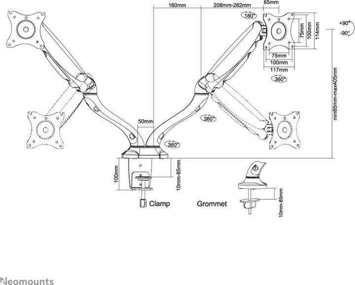 Actual product image Neomounts NM-D500DBLACK (Table, 27", 6 kg)