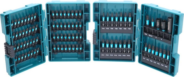 Actual product image Makita Impact Black Bit Set (Cross Phillips PH M2, Cross Phillips PH M3, Cross Pozidriv PZ M2, Cross Pozidriv PZ M3, Hexagon socket TX M20, Hexagon socket TX M30)