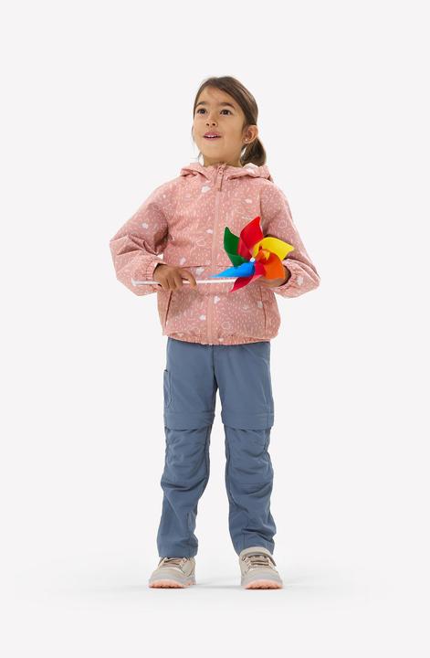 Produktbild Quechua Wanderschuhe Kinder Gr. 28–34 niedrig Klettverschluss Wandern - NH500 beige/rosa (34)