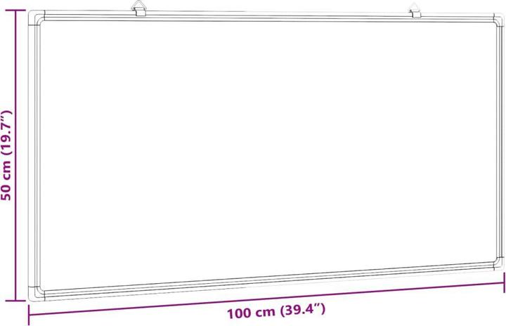Actual product image vidaXL Whiteboard (100 x 50 cm)