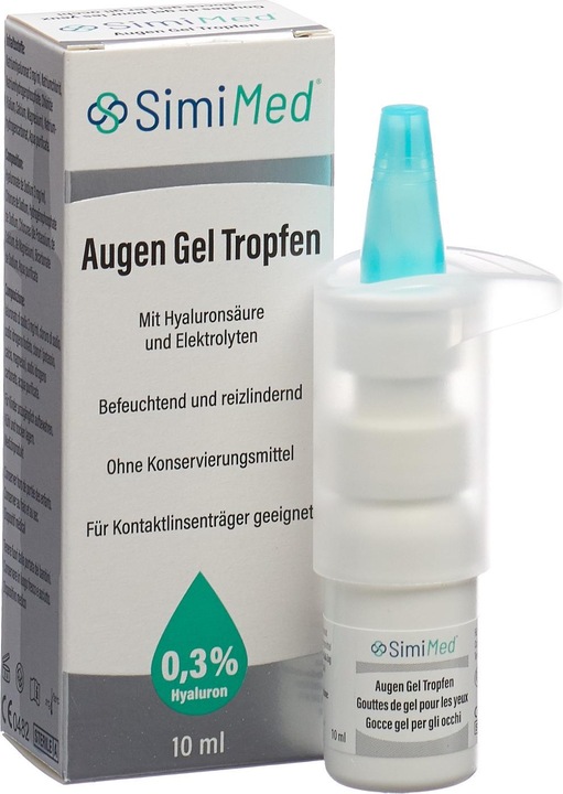 Produktbild SimiMed Augen Gel Tropfen 0.3 % Hyaluron (10 ml, Augen Gel Tropfen 0.3 % Hyaluron)