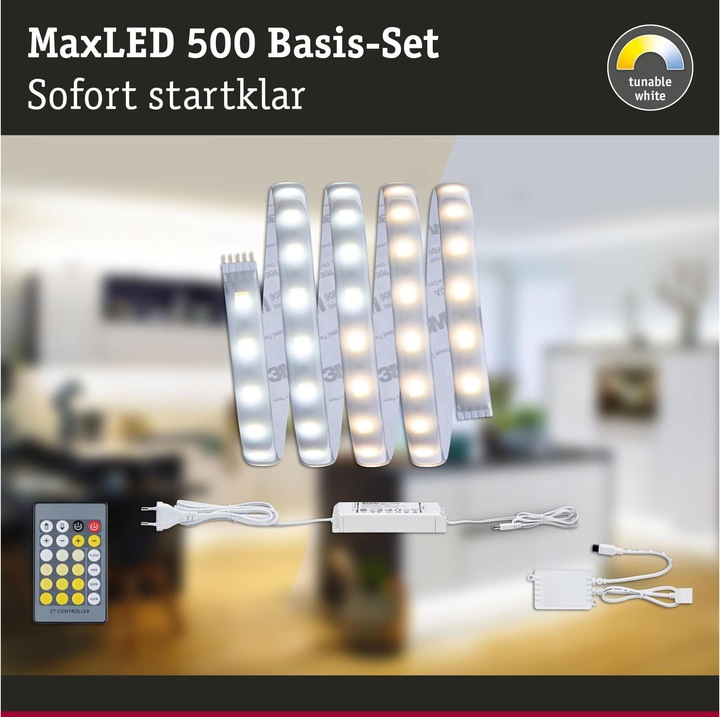 Immagine prodotto Paulmann Set di strisce MaxLED 500 (Luce del giorno, Bianco, Bianco caldo, 150 cm, Interno)