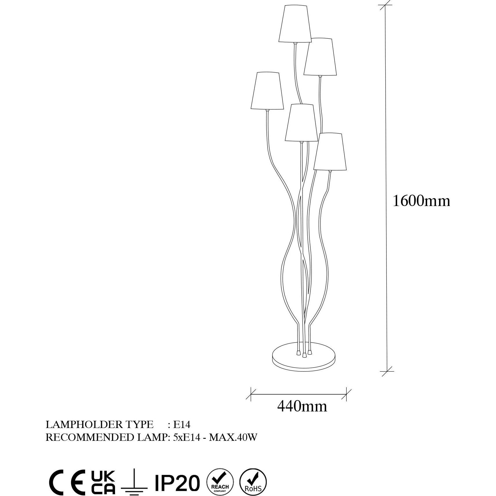 Thumbnail - Hanah Home, Stehlampe, Adonis (E14)
