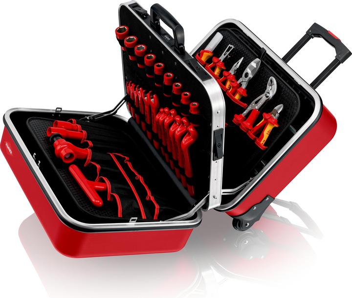 Image du produit Knipex Mallette à outils "BIG Twin Move RED" Compétence électrique 98 99 15 (47 pièces)