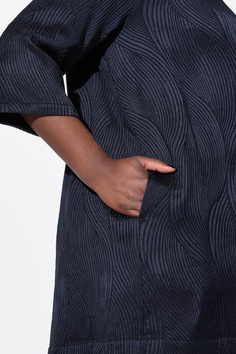 Image du produit Ulla Popken Veste esprit chemisier, col rond et pli d'aisance dans le dos, coupe évasée (42, 44)