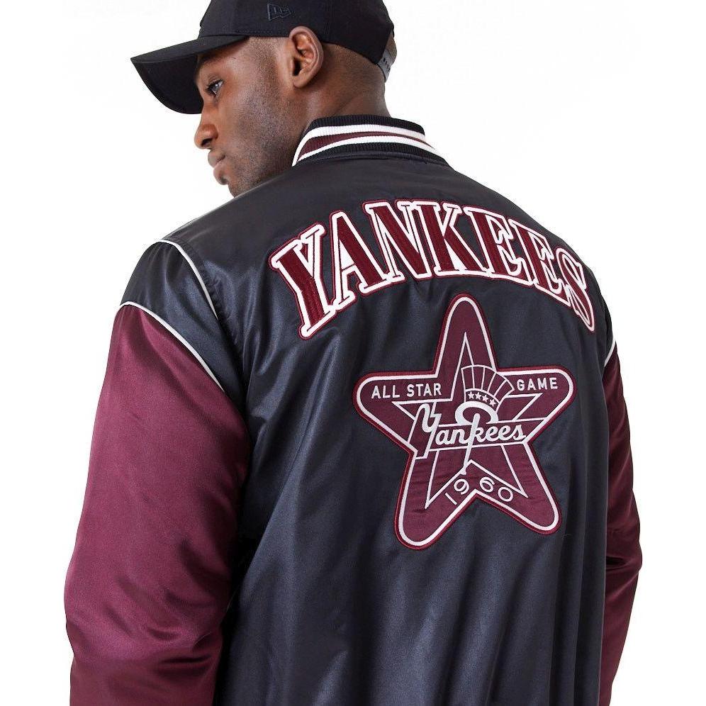 Thumbnail - New Era, Herren, Jacke, Varsity College Jacke - SATIN New York Yankees - M (M), Schwarz, M