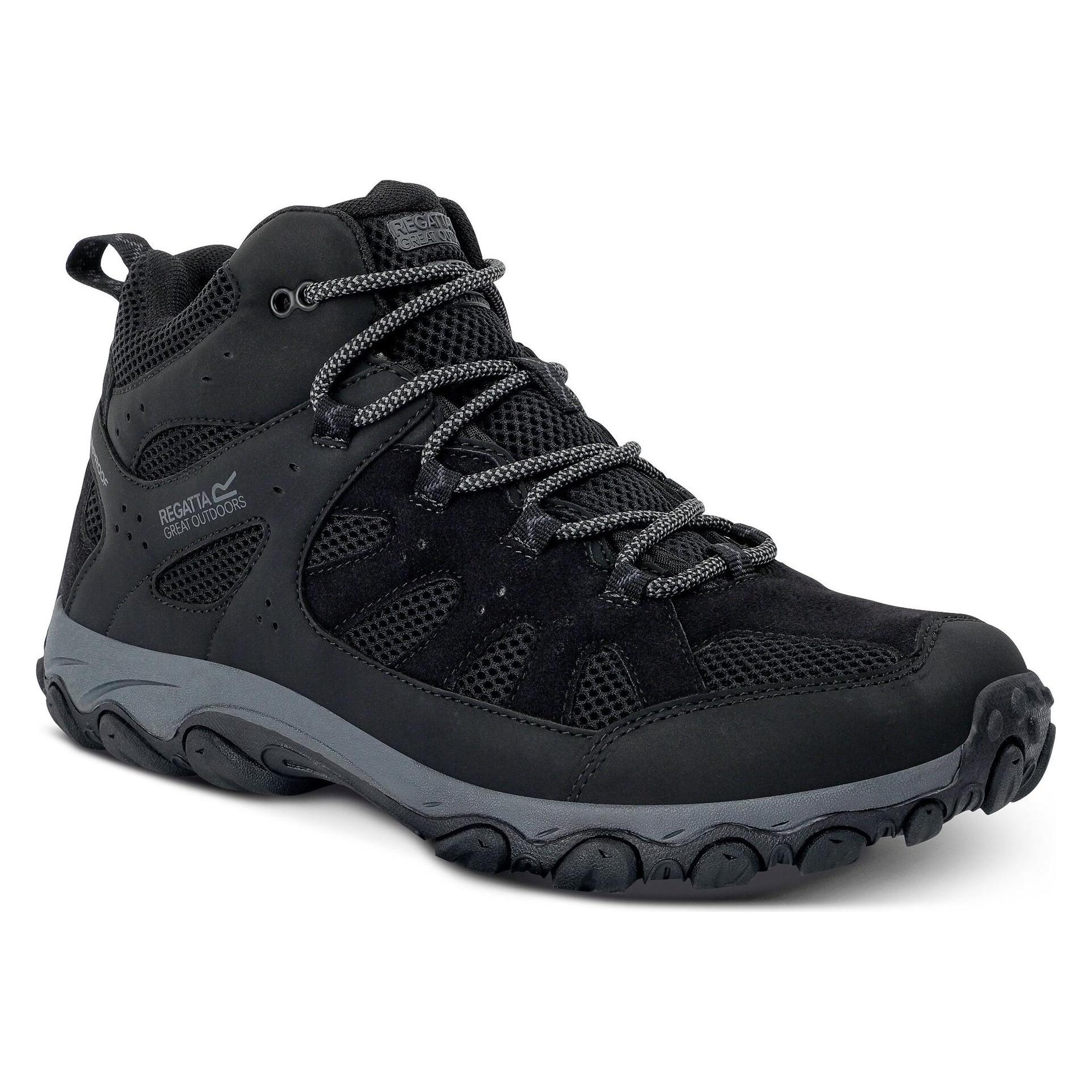Regatta, Herren, Wanderschuhe, Edgepoint Iv Mid Wanderstiefel (42), Schwarz, Grau