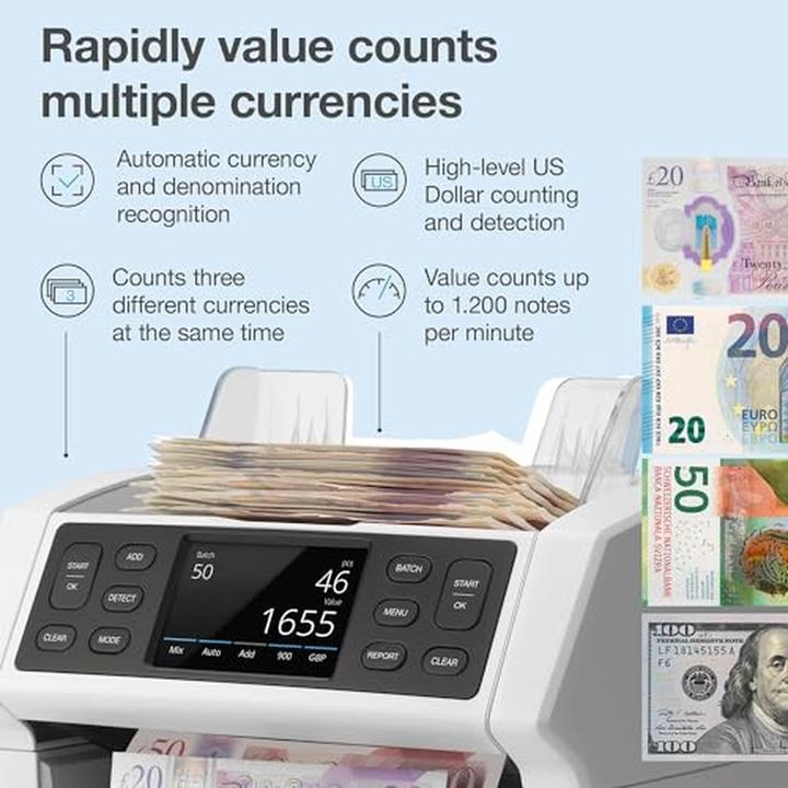 RIBAO BCS-160 Contaonete Contavalori Per USD/EURO/GBP/CHF Sista