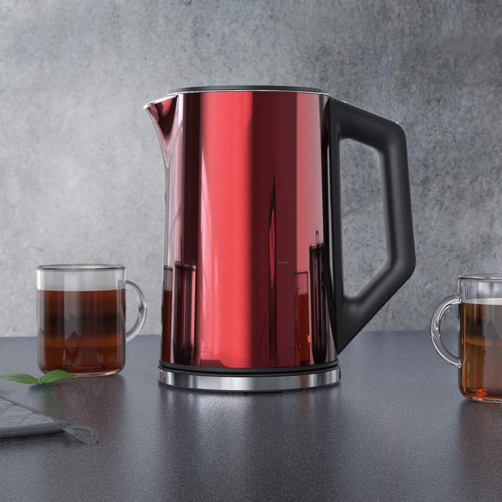 Actual product image Arendo Stainless Steel Kettle Fireplace Red (1.50 l)