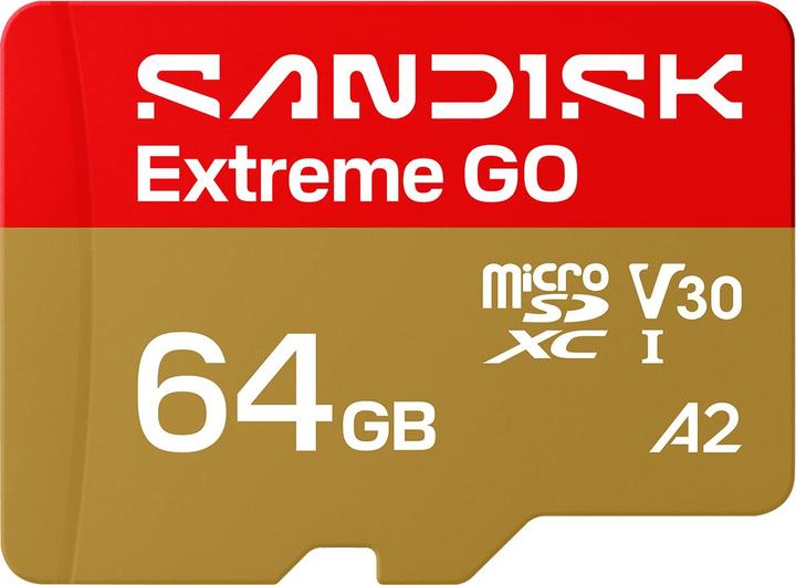 Actual product image SANDISK Extreme Go (64 GB, microSDXC, U3, UHS-I)
