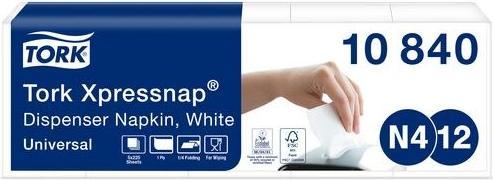 Produktbild Tork 1.125 Servietten Xpressnap® weiss (21.50 x 33 cm)