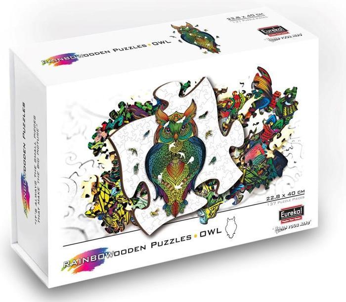 Image du produit Eureka Puzzle en bois 2D RainboWooden Owl (137 pièces)