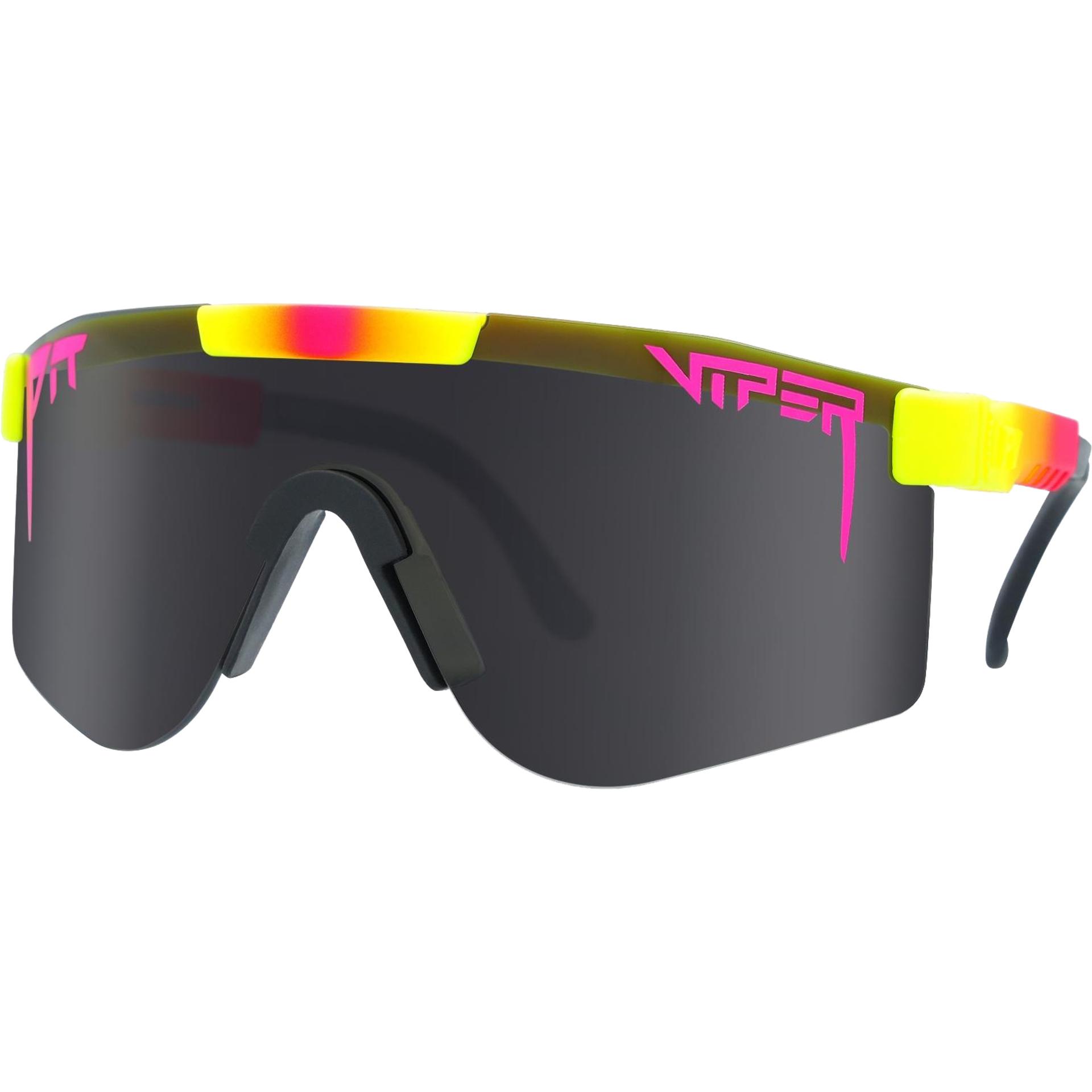 Thumbnail - Pit Viper, Unisex, Sportbrille, The Originals The Italo Double Wide Polarized (Gelb, Pink, Polarized Smoke), Gelb, Rosa