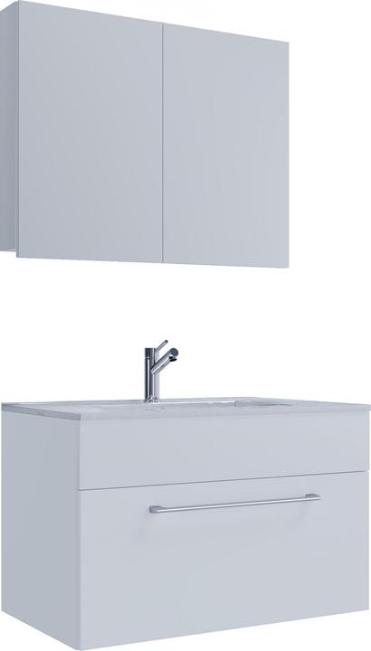 Actual product image VCM 3-piece wash place washbasin Badinos 1 drawer mirror cabinet