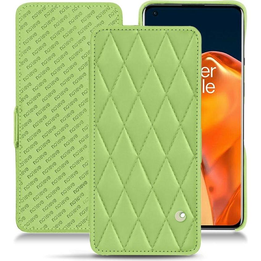 Thumbnail - Noreve Lederschutzhülle horizontal (OnePlus 9 Pro), Smartphone Hülle, Grün