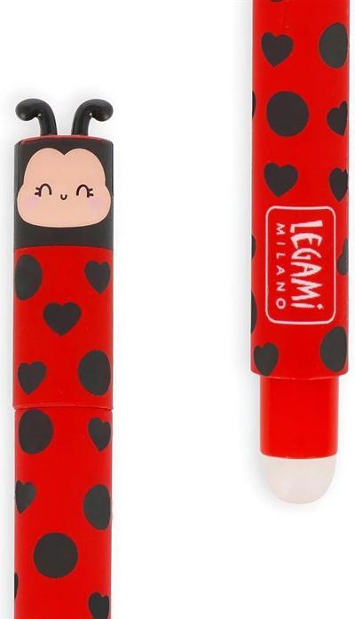 Image du produit Legami Erasable Gel Pen Ladybug, löschbarer Gelstift, Gelschreiber, Stift, Marienkäfer, EP0074 (Rouge, 1x)