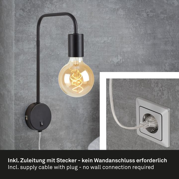 Produktbild Briloner Bettleuchte, schwarz, 1xE27 max. 10W (E27)