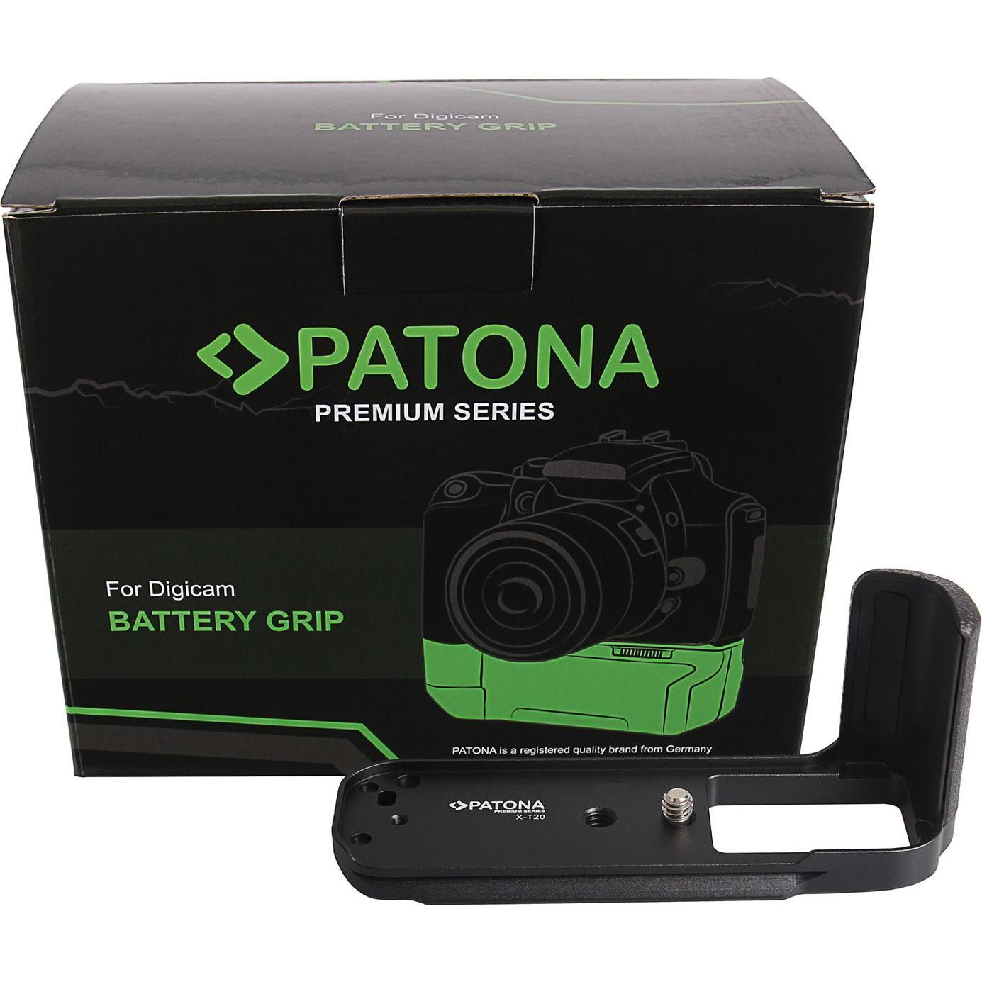 Patona Premium Handgriff für Fuji X-T10 X-T20 X-T30 (Impugnatura), Impugnatura + Battery grip, Nero