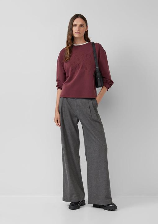Produktbild s.Oliver Sweatshirt Scuba-Sweatshirt im Relaxed Fit mit Prägung (38)