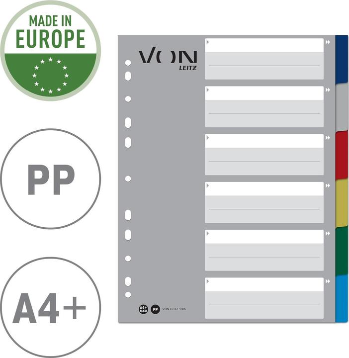 Actual product image von Blank index, A4, 1-5