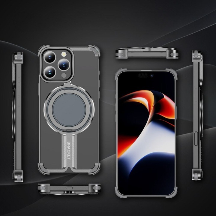 Produktbild OEM Back panel cover Case TITANIUM Bracket for IPHONE 15 silver (Apple iPhone 15)