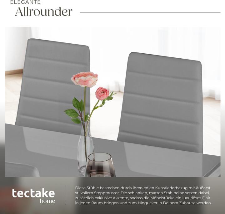 Produktbild tectake 6x Esszimmerstuhl