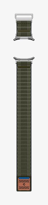 Actual product image Spigen - WBF0 - Samsung Galaxy Watch Ultra 47mm - Green (Fabric, Nylon)