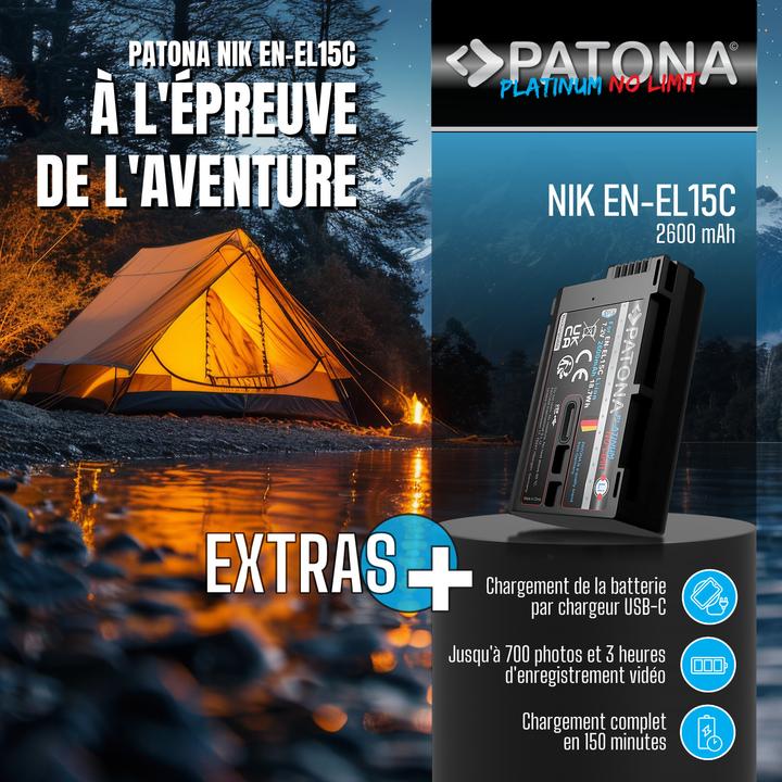 Produktbild Patona Platinum Akku Nikon ENEL15C USB-C (Kamera Akku)