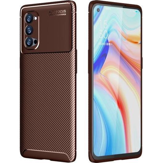 MU Style Carbon Fiber TPU Softcase Series (Samsung Galaxy A42 5G), Smartphone Hülle, Braun