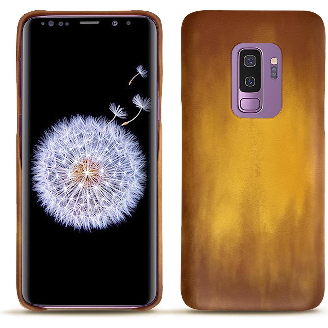 Noreve Lederschutzhülle (Samsung Galaxy S9+), Smartphone Hülle, Gold