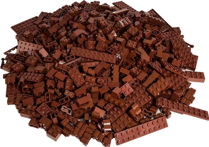 Productafbeelding LEGO Stenen Bruin gemengd - 200 stuks - Bruine stenen mix - NIEUW (LEGO Accessoires)
