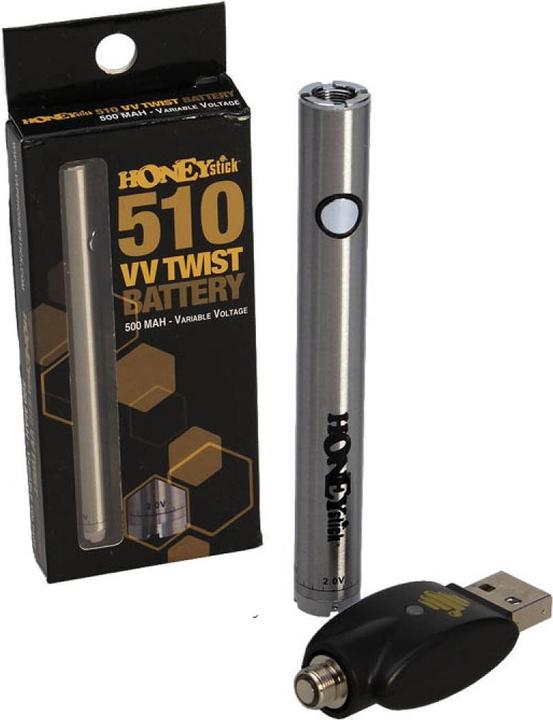 Produktbild Black Leaf HoneyStick 'VV Twist' Akkuträger für 510er Tank Silver (1 x)
