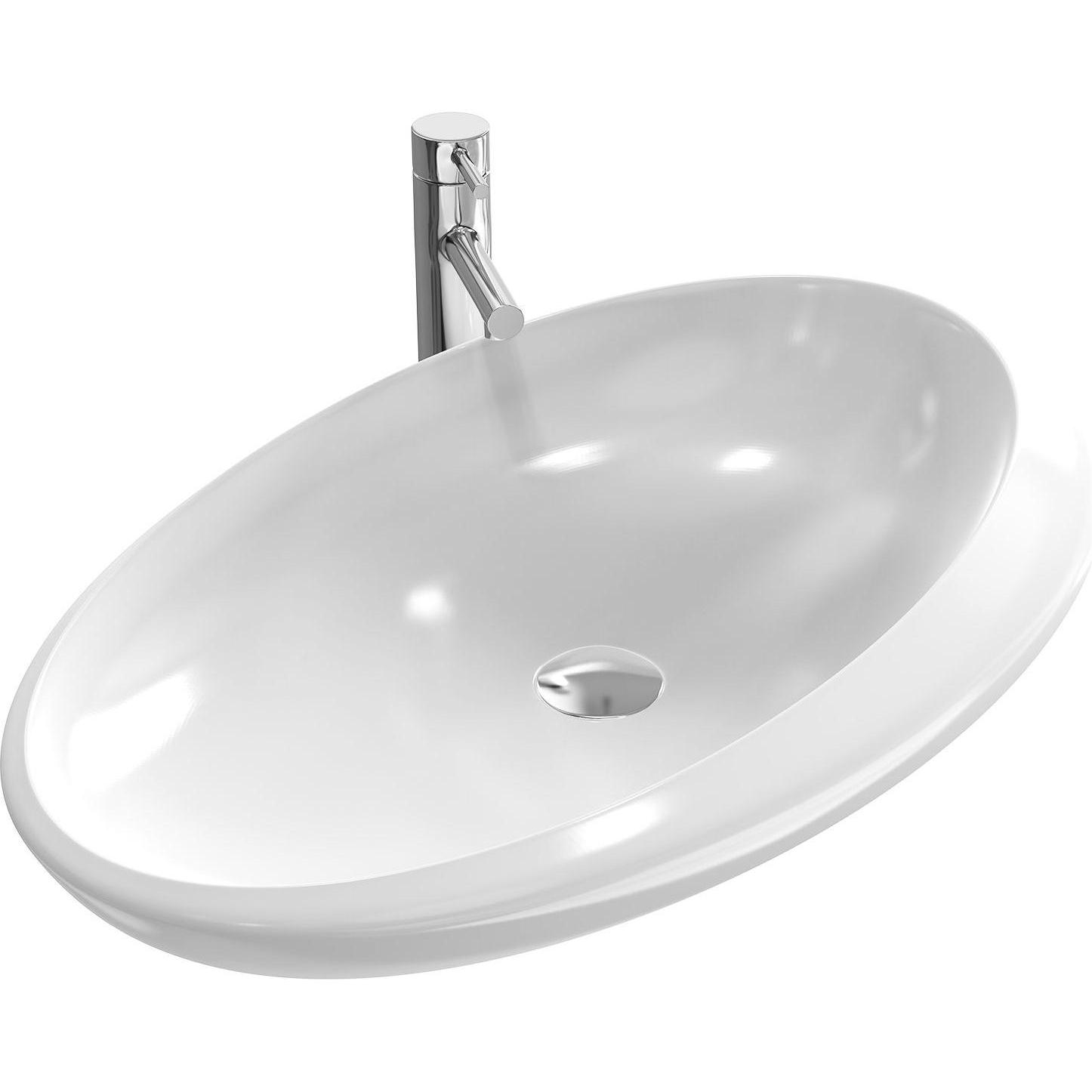 Emke, Waschbecken, Aufsatzwaschbecken Kleines Ovales Waschbecken Waschplatz Handwaschbecken für Badezimmer, Aufsat (430 ...