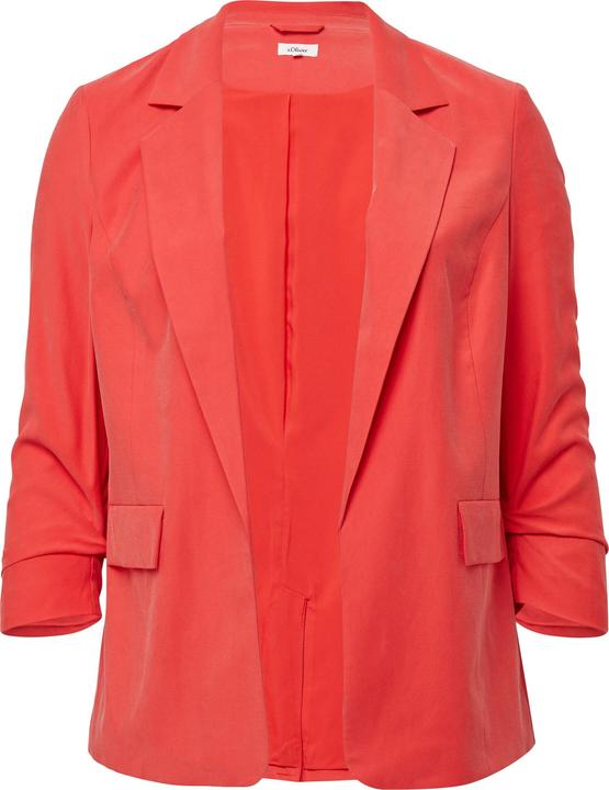 Actual product image S.Oliver Indoor-Jacke Langer Blazer aus Viskosemix mit Raff-Detail am Ärmel (52)