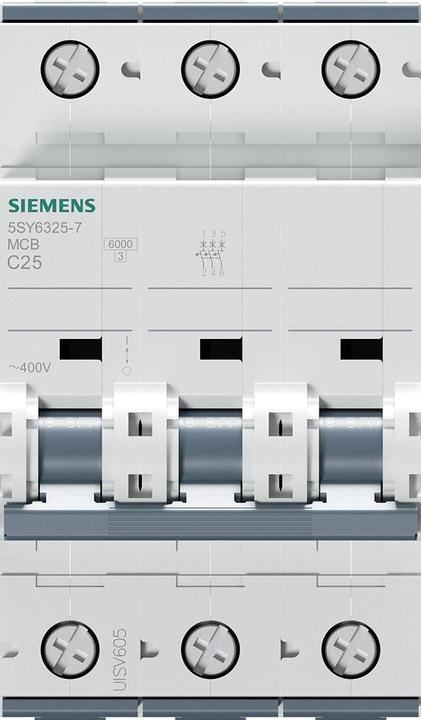 Produktbild Siemens Sicherungsautomat 5SY6 25A Typ C 6kA