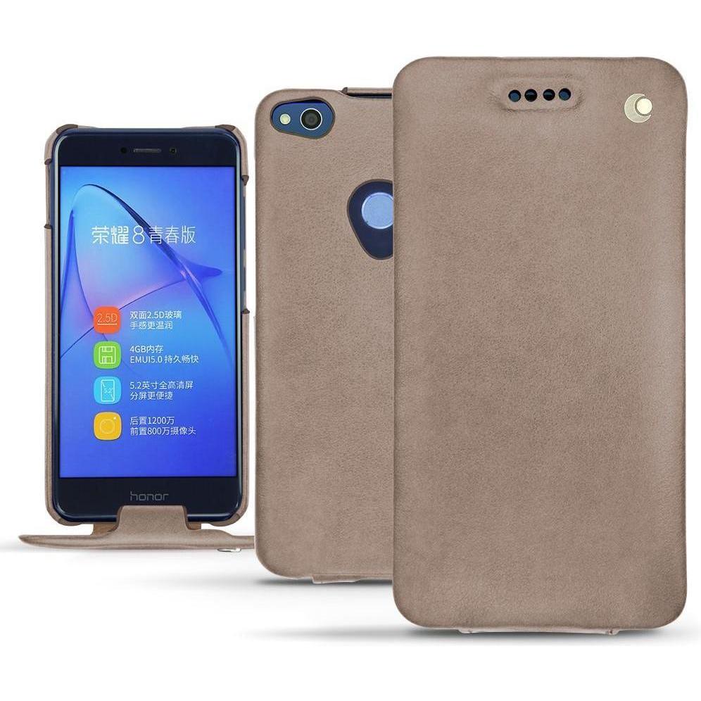 Noreve Lederschutzhülle vertikal (Huawei P8 Lite (2017)), Smartphone Hülle, Beige
