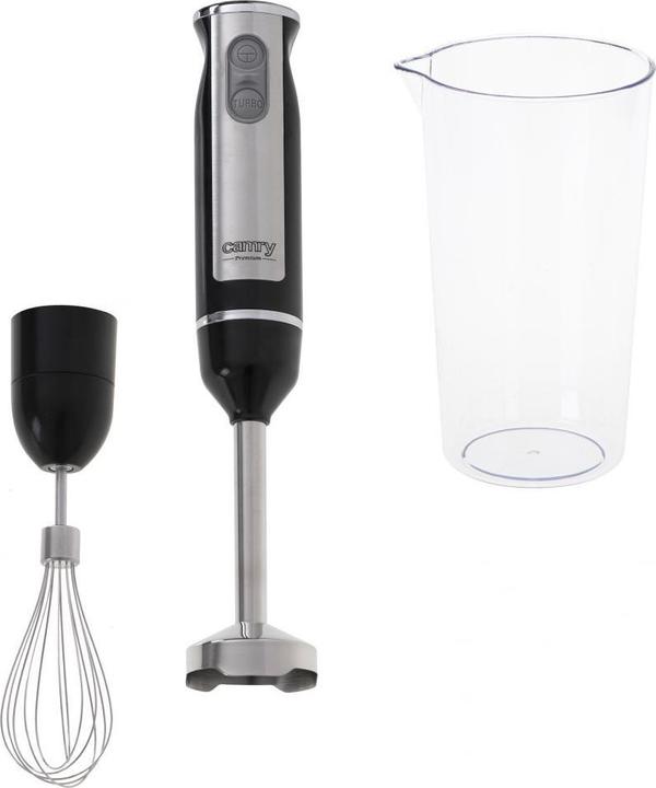 Actual product image Camry CR 4621 Hand blender, mini set 2 w 1, Black/Stainless Steel