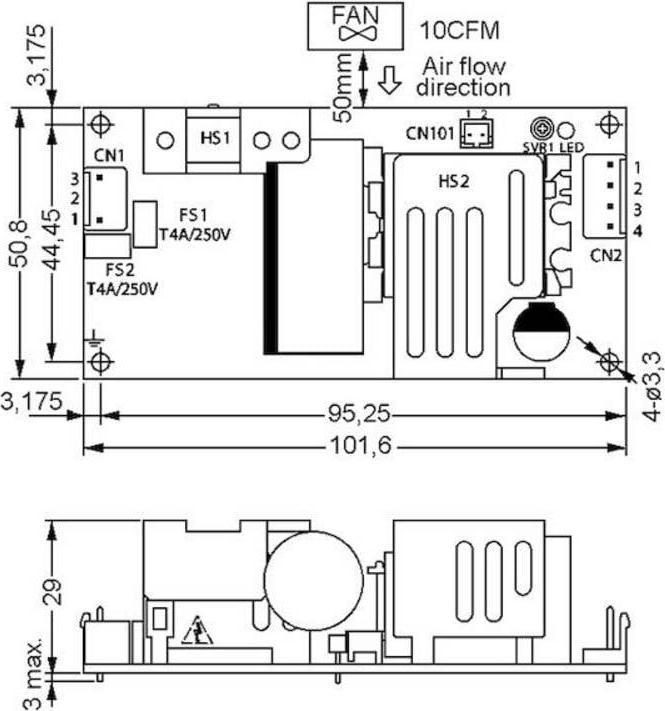 Produktbild MeanWell RPS-120-12-C AC/DC-Netzteilbaustein, geschlossen 10 A 120 W, 80 W 1 V (Netzteil)
