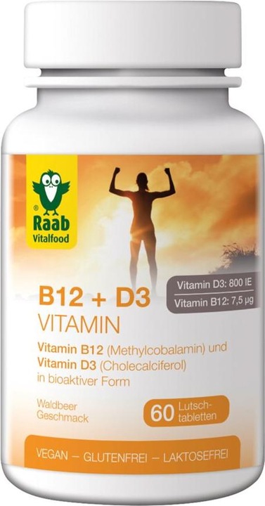 Actual product image Raab Vitamin B12 & D3 (60 Piece, Pills, 90 g)