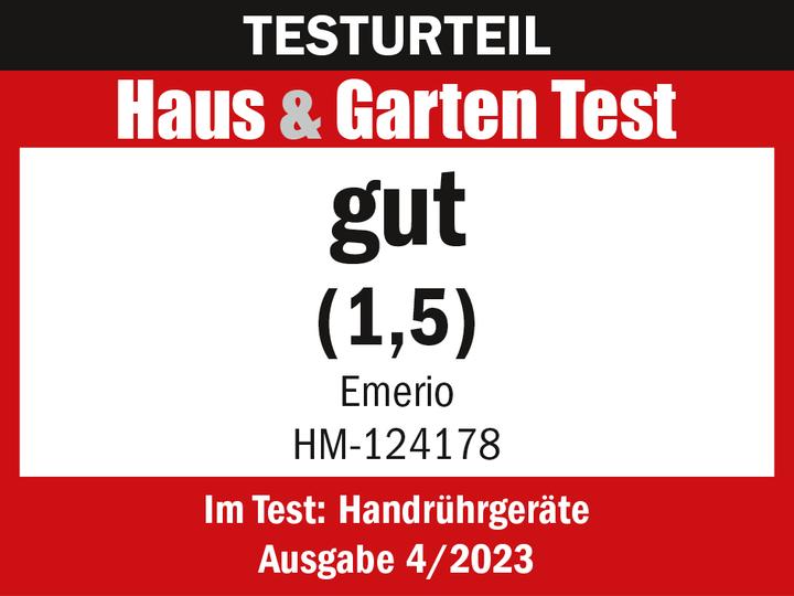 Immagine prodotto Emerio Impastatrice a mano con gancio per impasto, funzione Slow Start, Turbo (250 W)