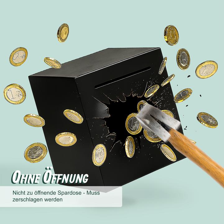 Productafbeelding Relaxdays Spardose nicht zum Öffnen (15 x 15 x 15 cm)