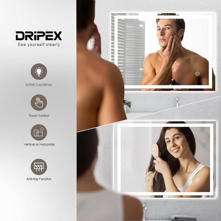 Produktbild Dripex LED Badezimmerspiegel mit Touch-Schalter