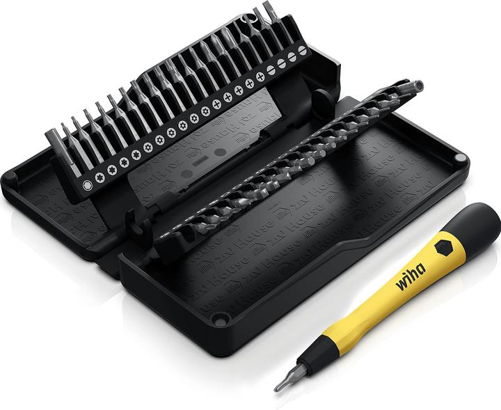 Actual product image Wiha Micro Bit Set (Phillips PH M000 cross, Cross Phillips PH M00, Cross Phillips PH M0, Cross Phillips PH M1, Cross Phillips PH M2, Screw slot M3, Screw slot M2, Hexagon socket TX M5, Hexagon socket TX M4, Hexagon socket TX M3, Hexagon socket TX M2)