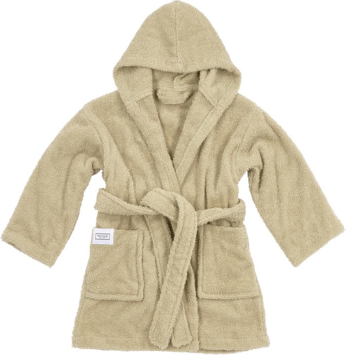 Actual product image Meyco Bathrobe mt 98/104 basic towelling sand (104)