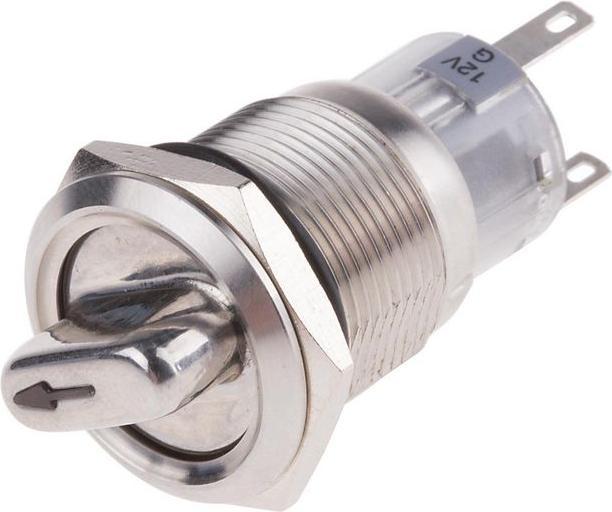 Image du produit RS PRO Switch ILL Rotary select 19mm Green 12V