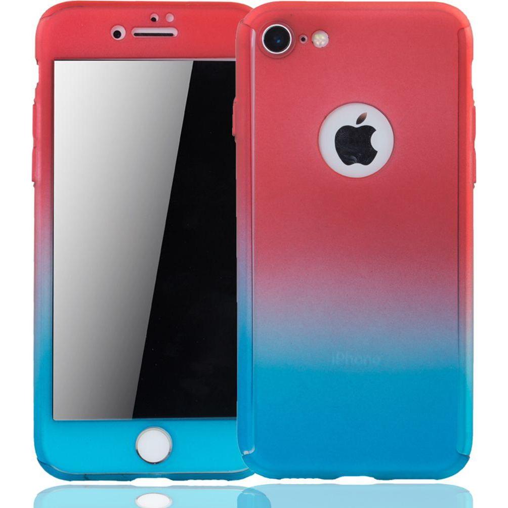 König Design Schutz Handy Hülle für Apple iPhone 6 / 6s Full Case Cover Displayschutz Blau (Apple iPhone 6), Smartphone ...