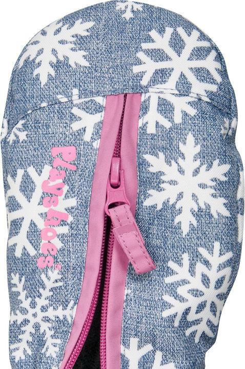Actual product image Playshoes Mittens snowflakes denim blue size 2 (2)