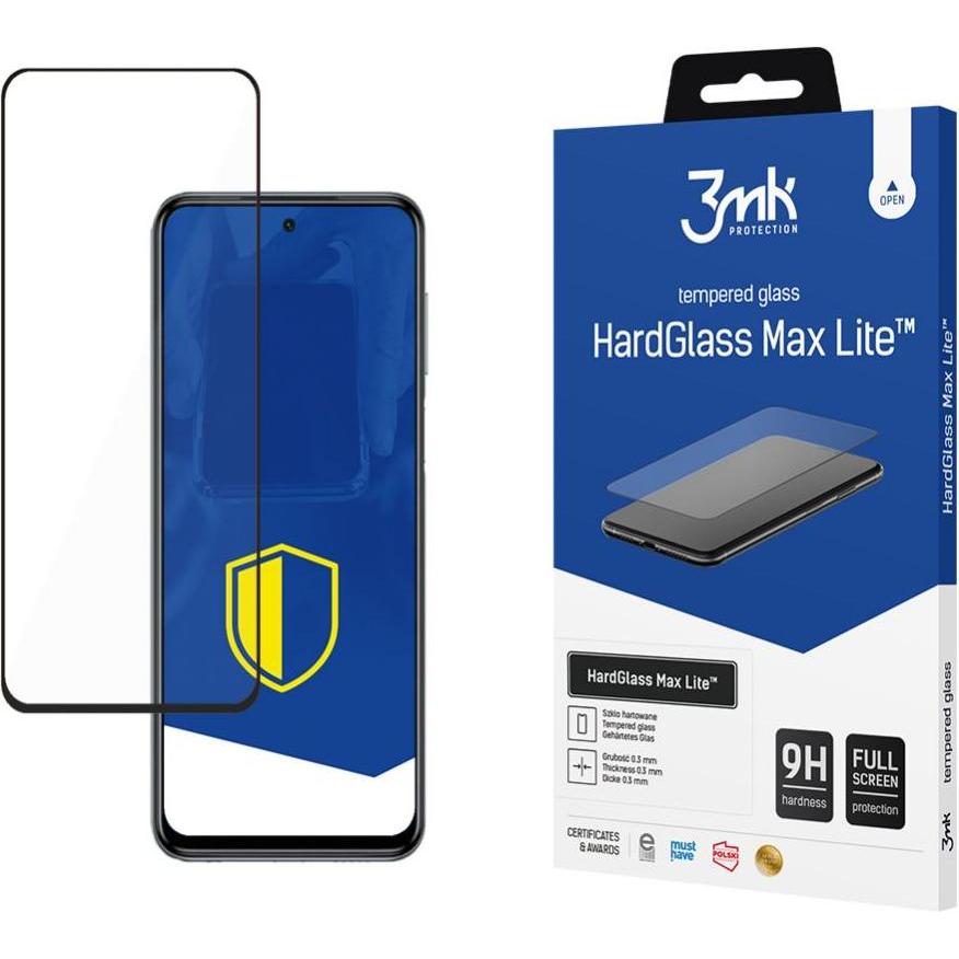 3MK Xiaomi Redmi Note 9 Pro 4G black - HardGlass Max Lite? (1 Stück, Xiaomi Redmi Note 9 Pro), Smartphone Schutzfolie, S...