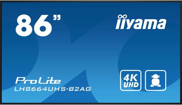 iiyama 217,4cm(85,6") LH8664UHS-B2AG 16:9 3xHDMI+2xUSB (Expédition) (3840 x 2160 pixels, 86")